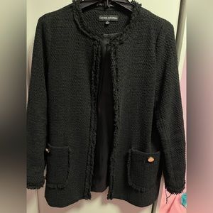 Catherine Malandrino black tweed jacket